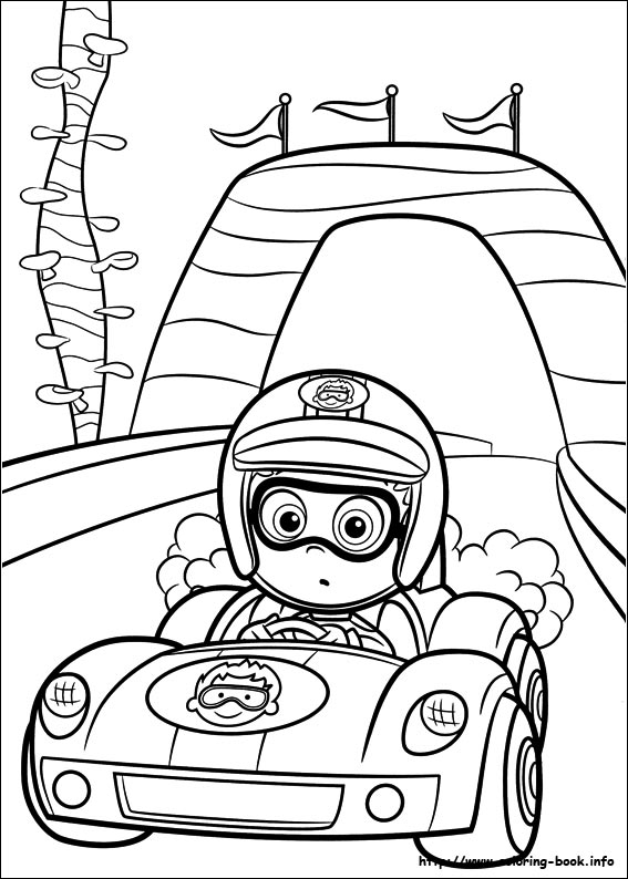 Plansa de colorat cu Bubble Guppies 67 69